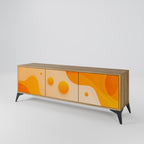ORANGE ARRANGEMENT 3-Door TV Stand in Oak Effect
