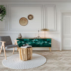 POLYGONAL FLOATING Mueble de TV de 3 Puertas en Efecto Roble