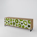 GREEN RHAPSODY 3-Door TV Stand in Oak Effect