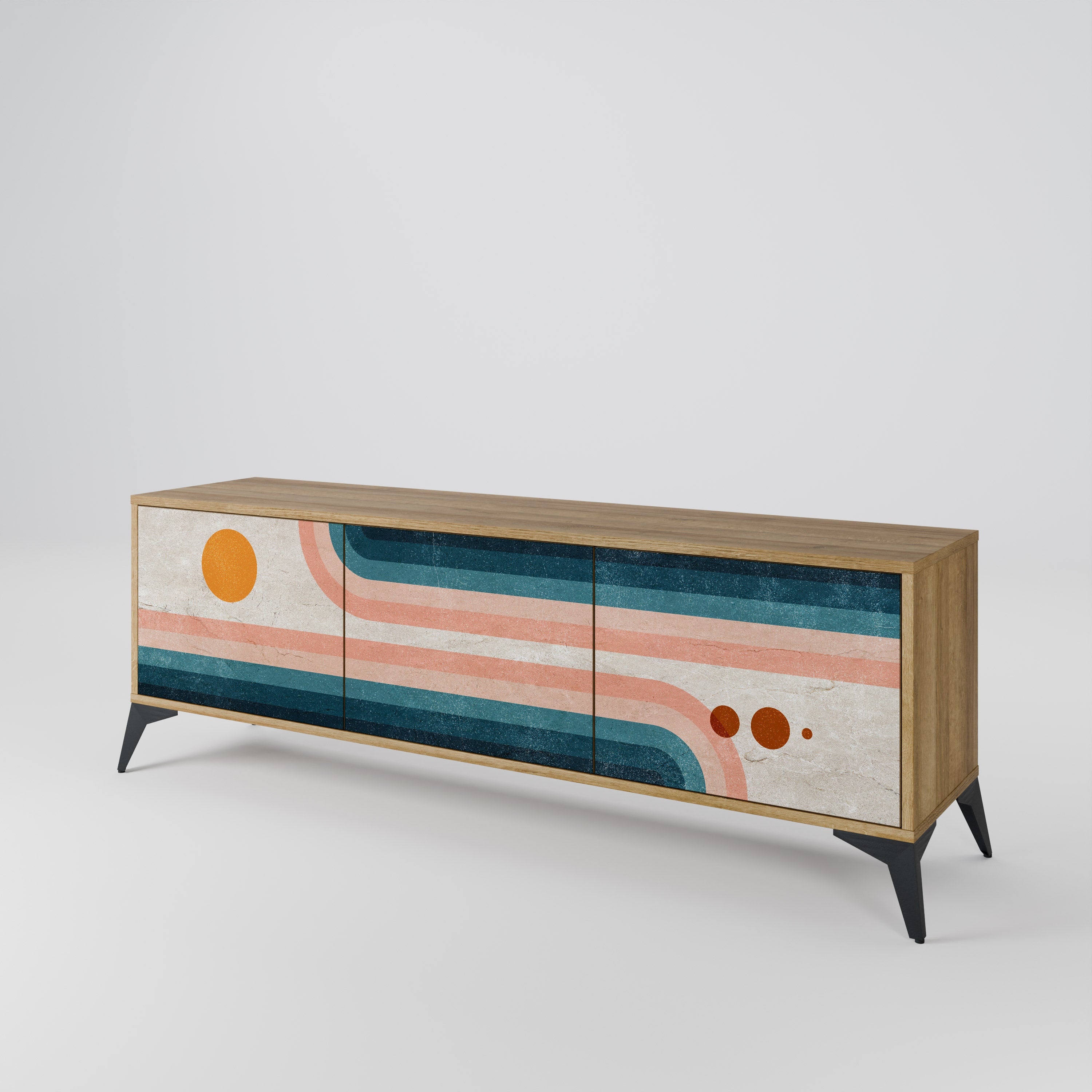 TWO HALVES 3-Door TV Cabinet