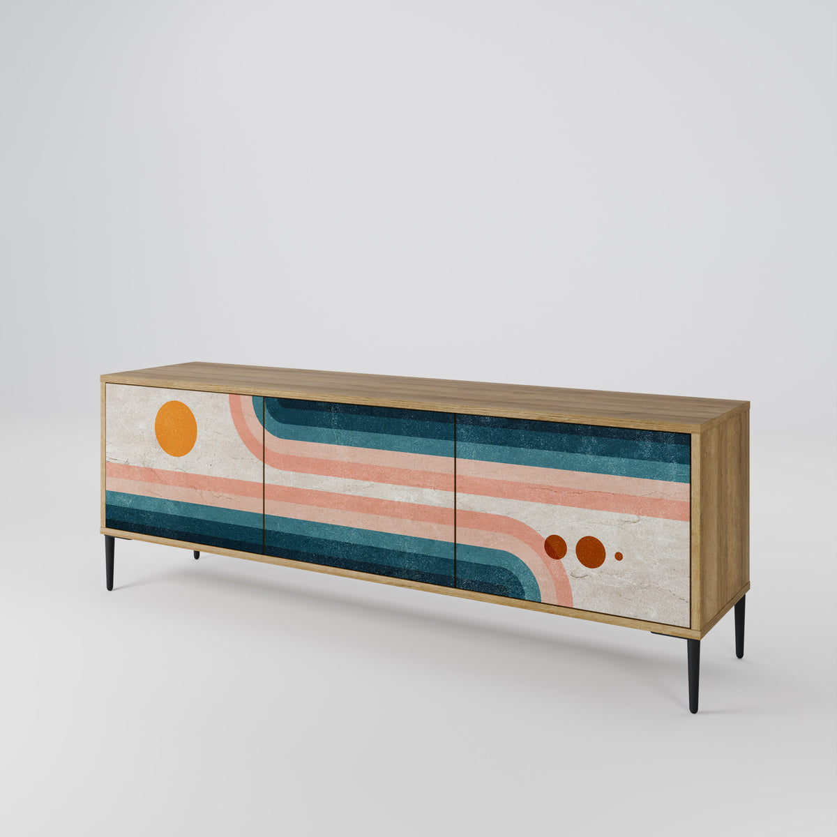 TWO HALVES Mueble de TV de 3 Puertas