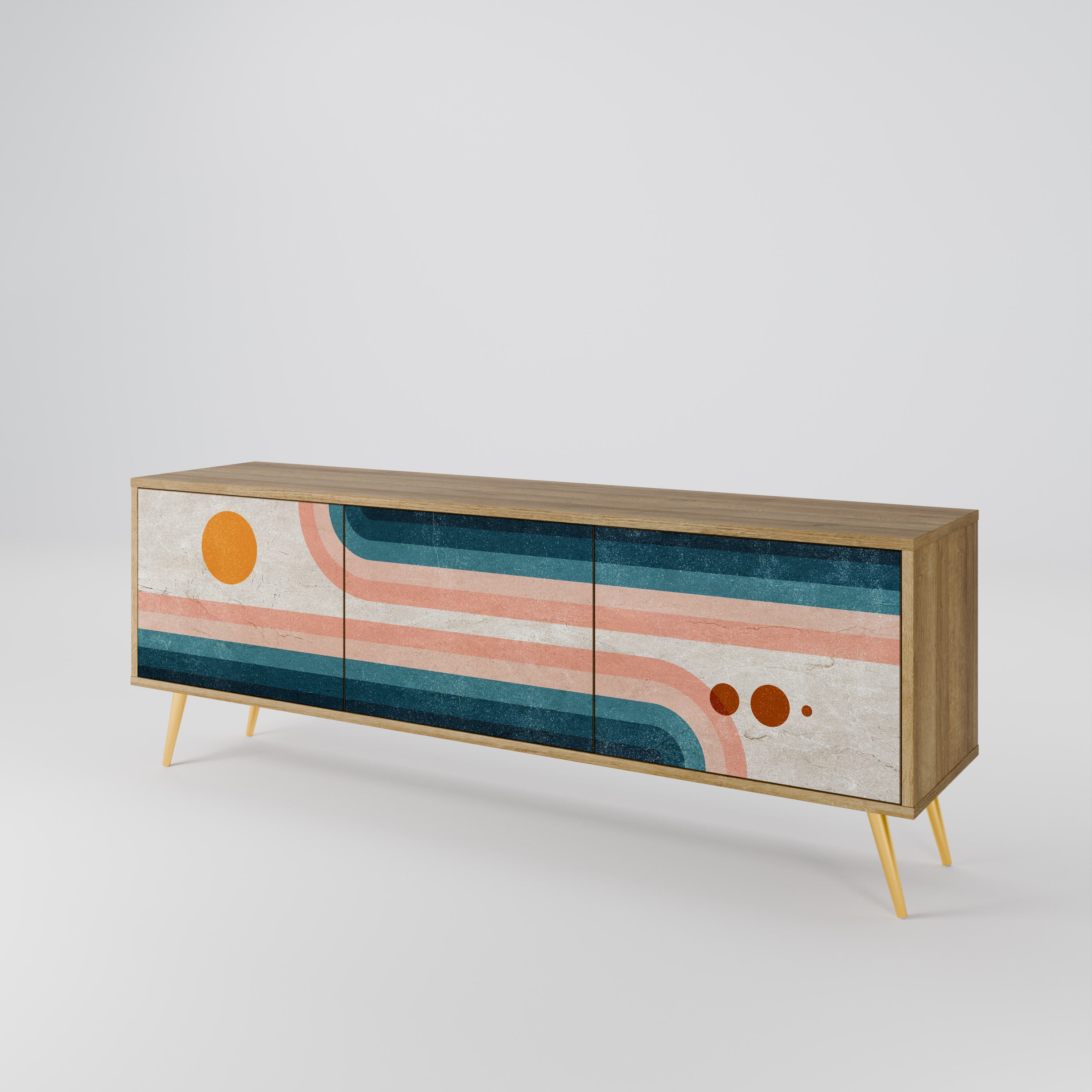 TWO HALVES 3-Door TV Cabinet