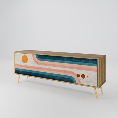 TWO HALVES Mueble de TV de 3 Puertas