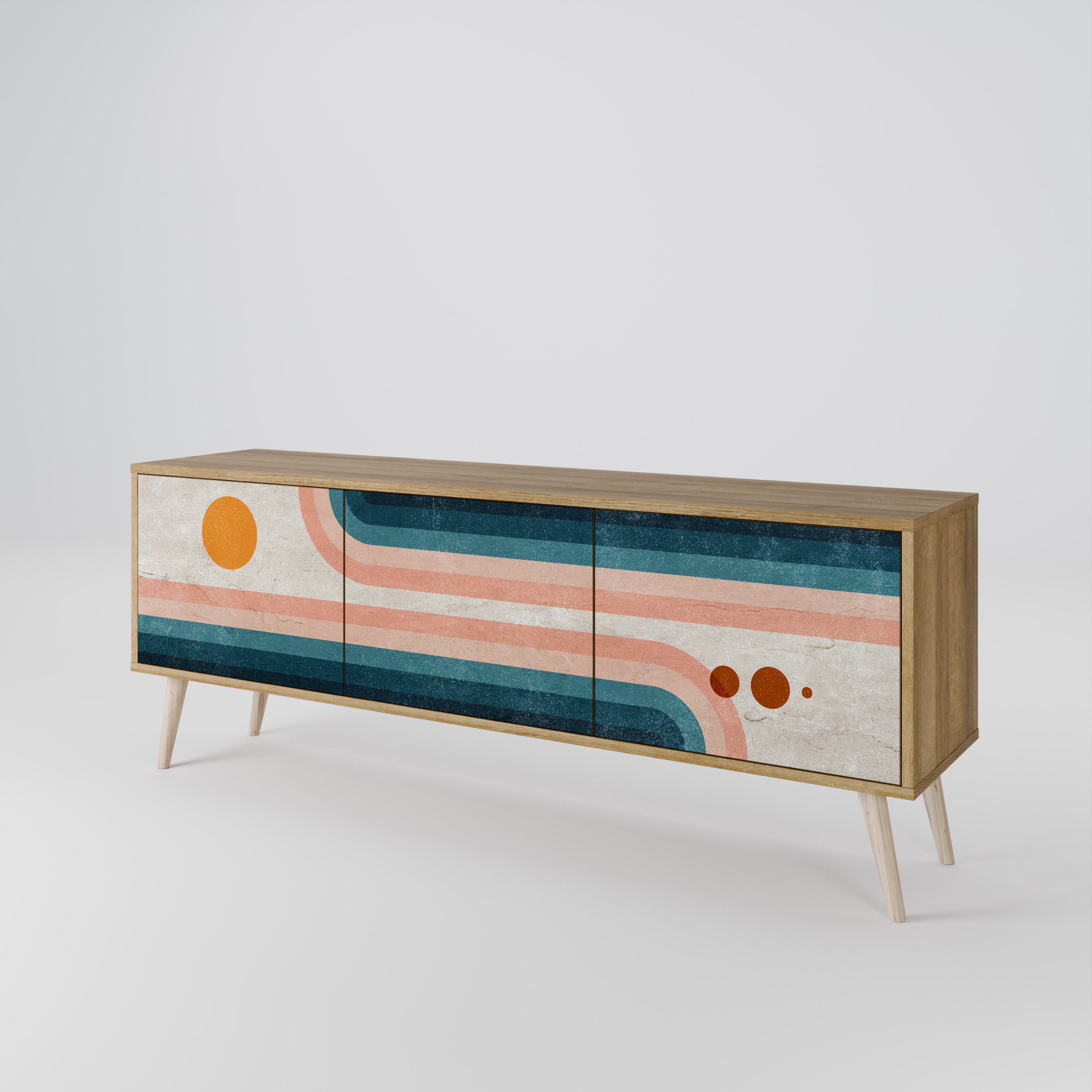 TWO HALVES 3-Door TV Cabinet