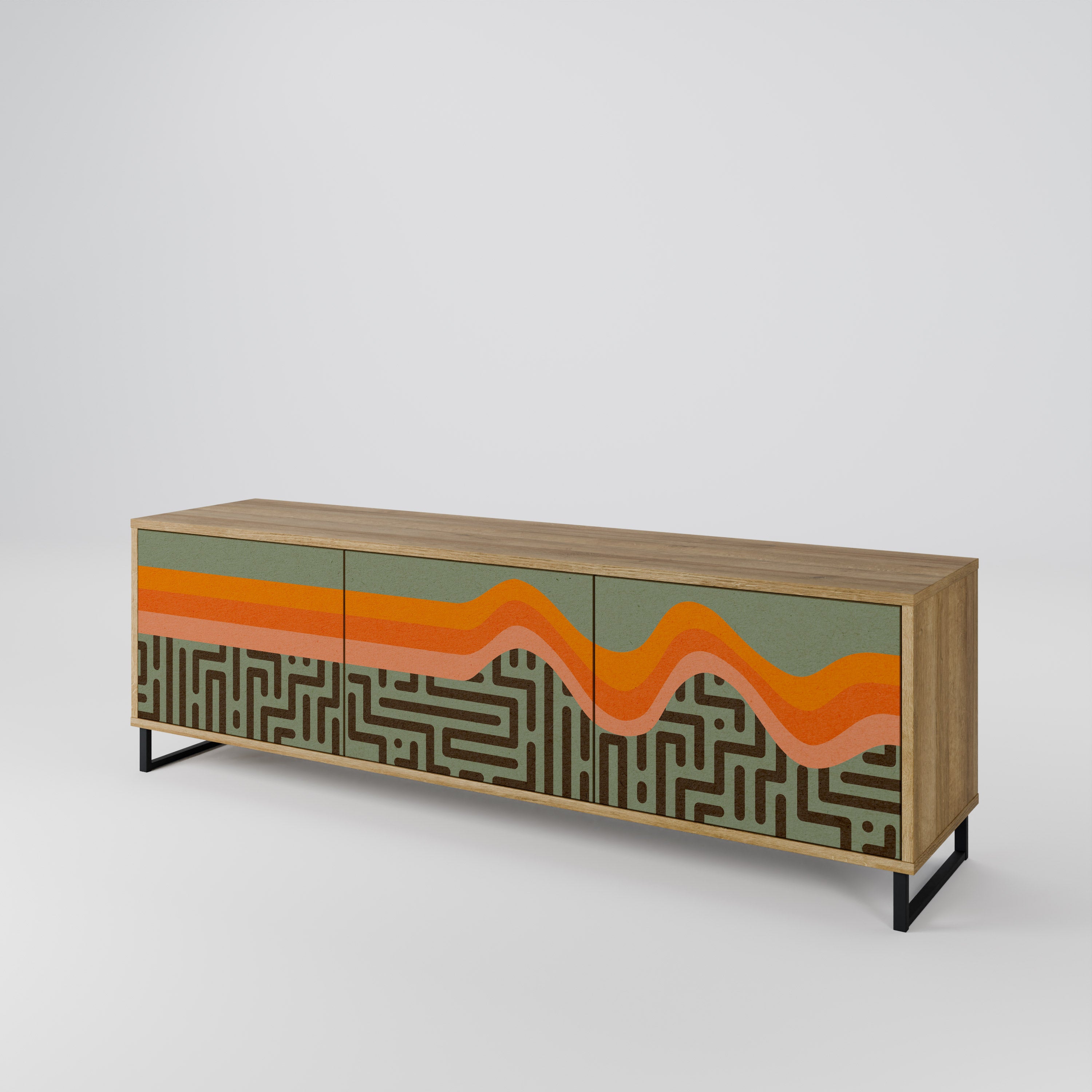 SIMPLE SOLUTIONS 3-Door TV Cabinet