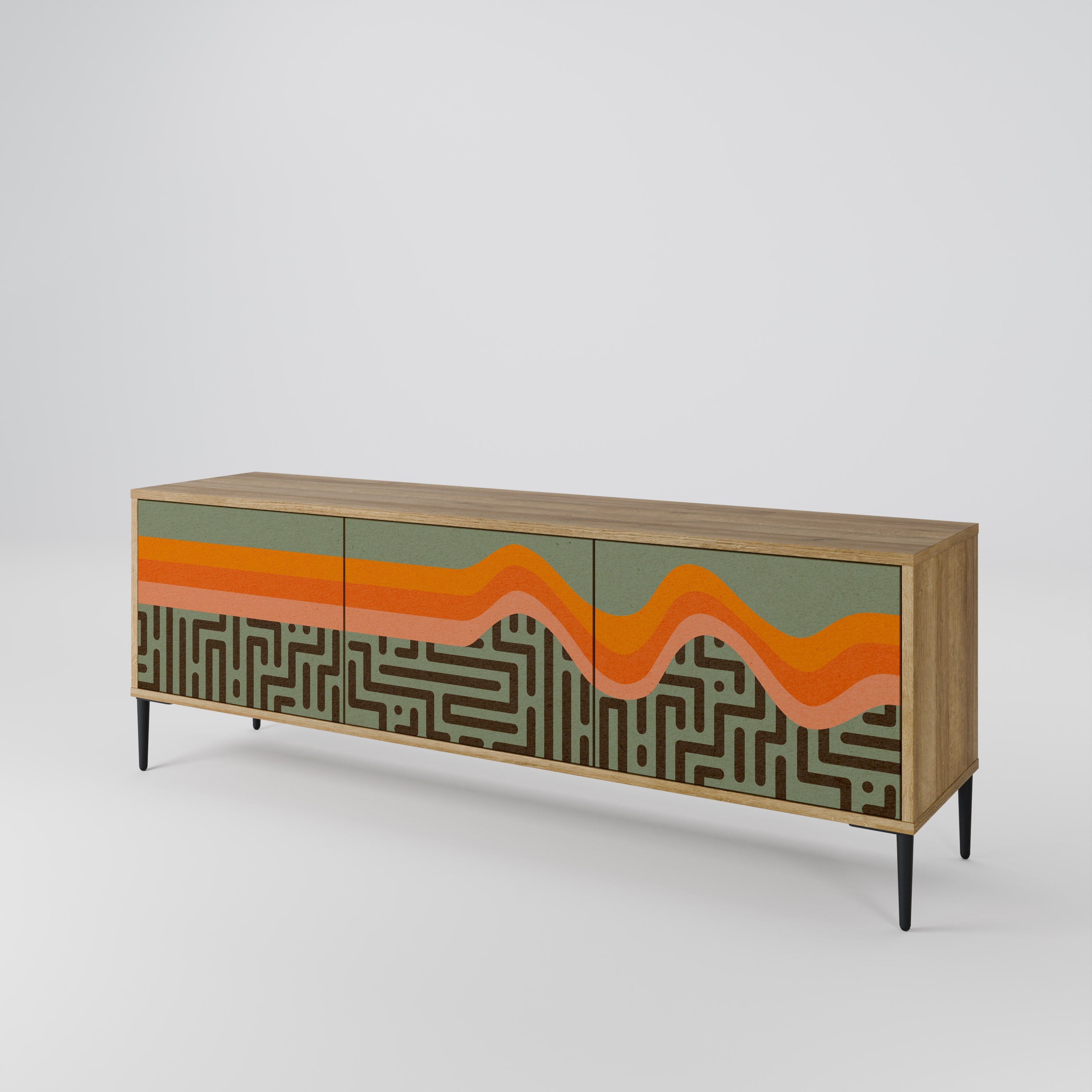 SIMPLE SOLUTIONS 3-Door TV Cabinet