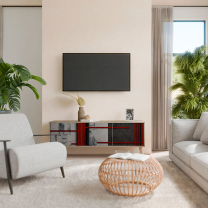GRAY FIGURES Mueble de TV de 3 Puertas