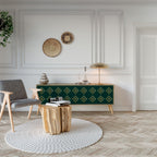 ROYAL MEDALLION 3-Door TV Stand in Oak Effect