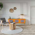 TEARS IN HEAVEN 3-Door TV Stand in Oak Effect