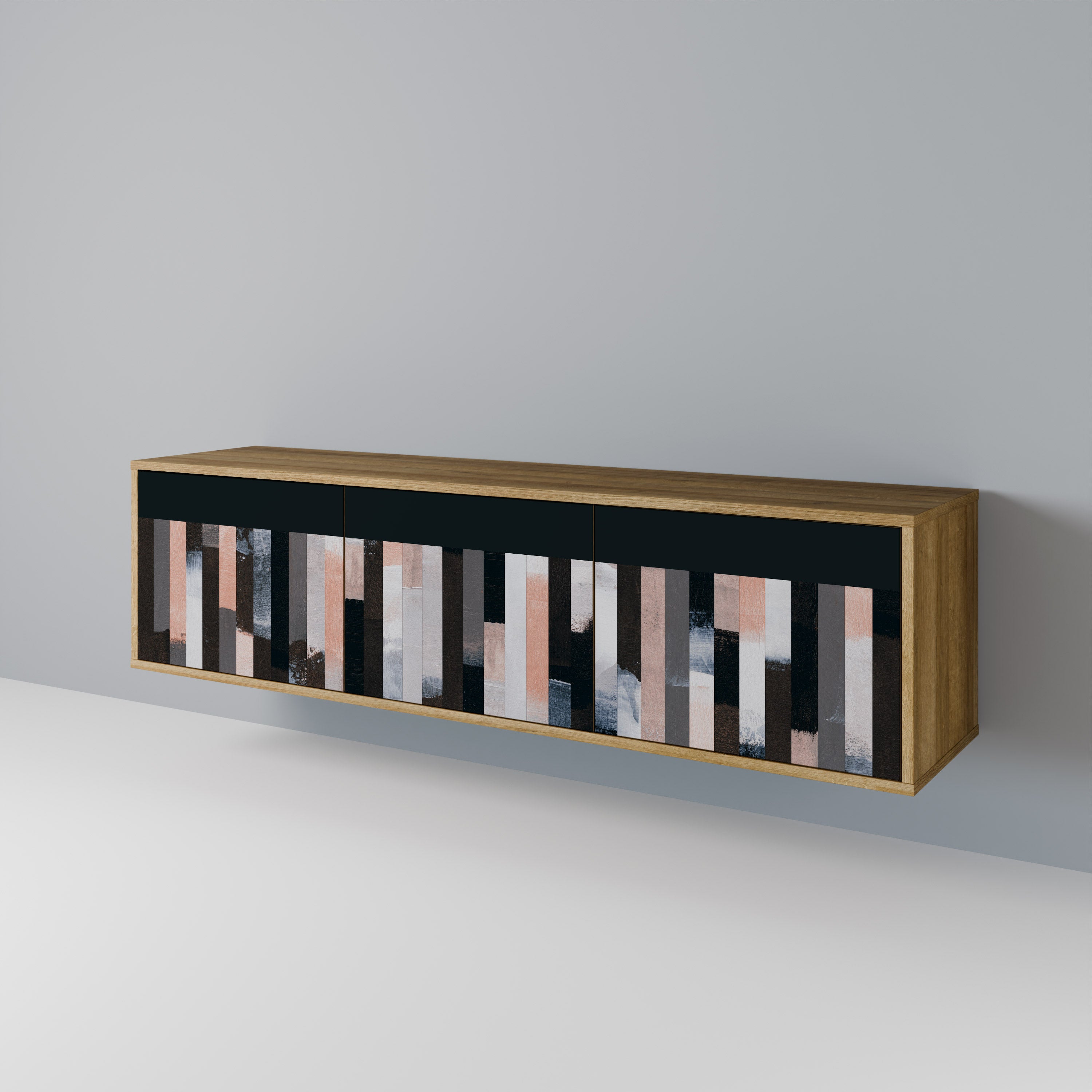 COLLAGE OF RECTANGLES Mueble de TV de 3 Puertas
