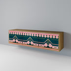 ROYAL COMPOSITION 3-Door TV Stand in Oak Effect