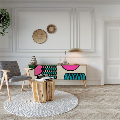 GEOMETRIC RHAPSODY Mueble de TV de 3 Puertas