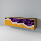 INDEPENDENT BORDER 3-Door TV Stand in Oak Effect