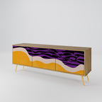 INDEPENDENT BORDER 3-Door TV Stand in Oak Effect