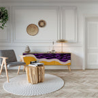 INDEPENDENT BORDER 3-Door TV Stand in Oak Effect