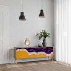 INDEPENDENT BORDER 3-Door TV Stand in Oak Effect