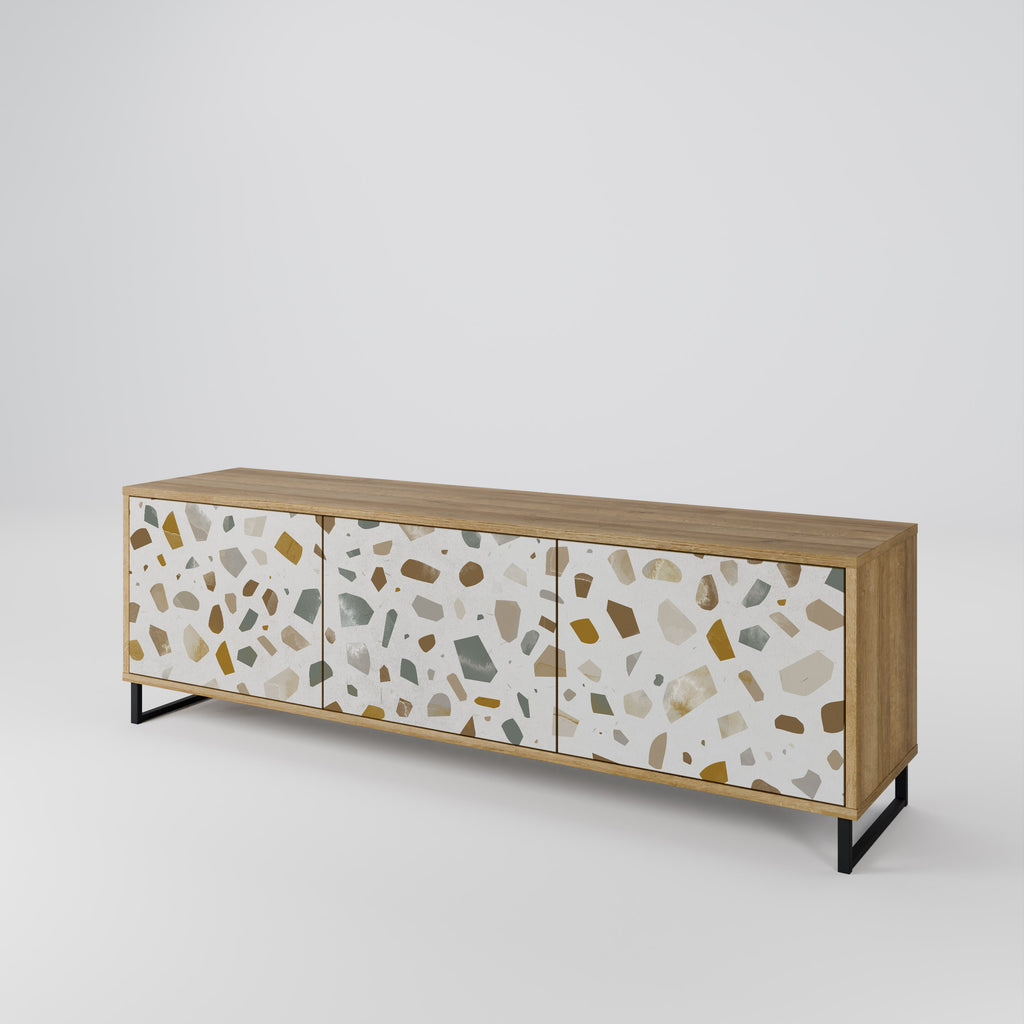 PIECES OF TOMORROW 3-Door TV Stand in Oak Effect