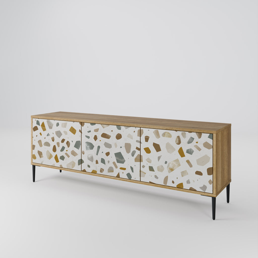 PIECES OF TOMORROW 3-Door TV Stand in Oak Effect