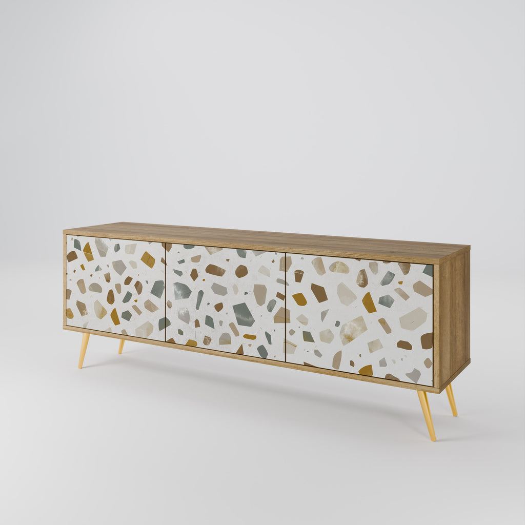 PIECES OF TOMORROW 3-Door TV Stand in Oak Effect