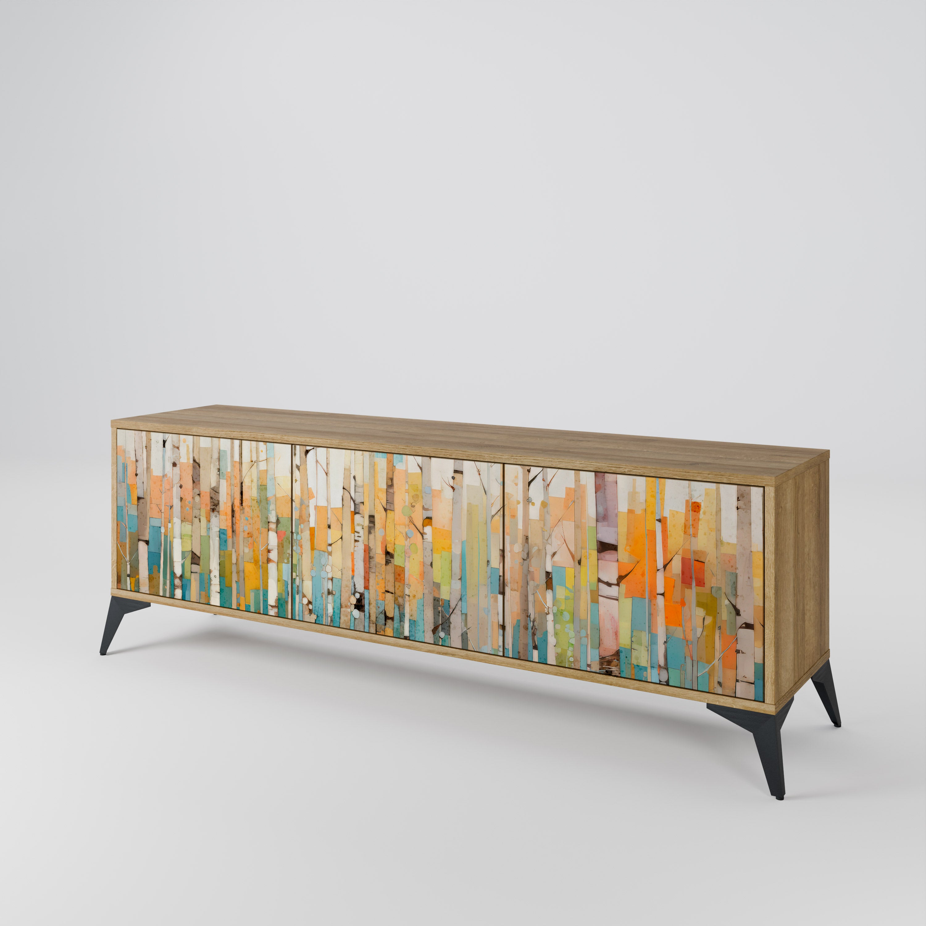 BIRCH KALEIDOSCOPE Mueble de TV de 3 Puertas