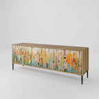 BIRCH KALEIDOSCOPE 3-Door TV Stand in Oak Effect