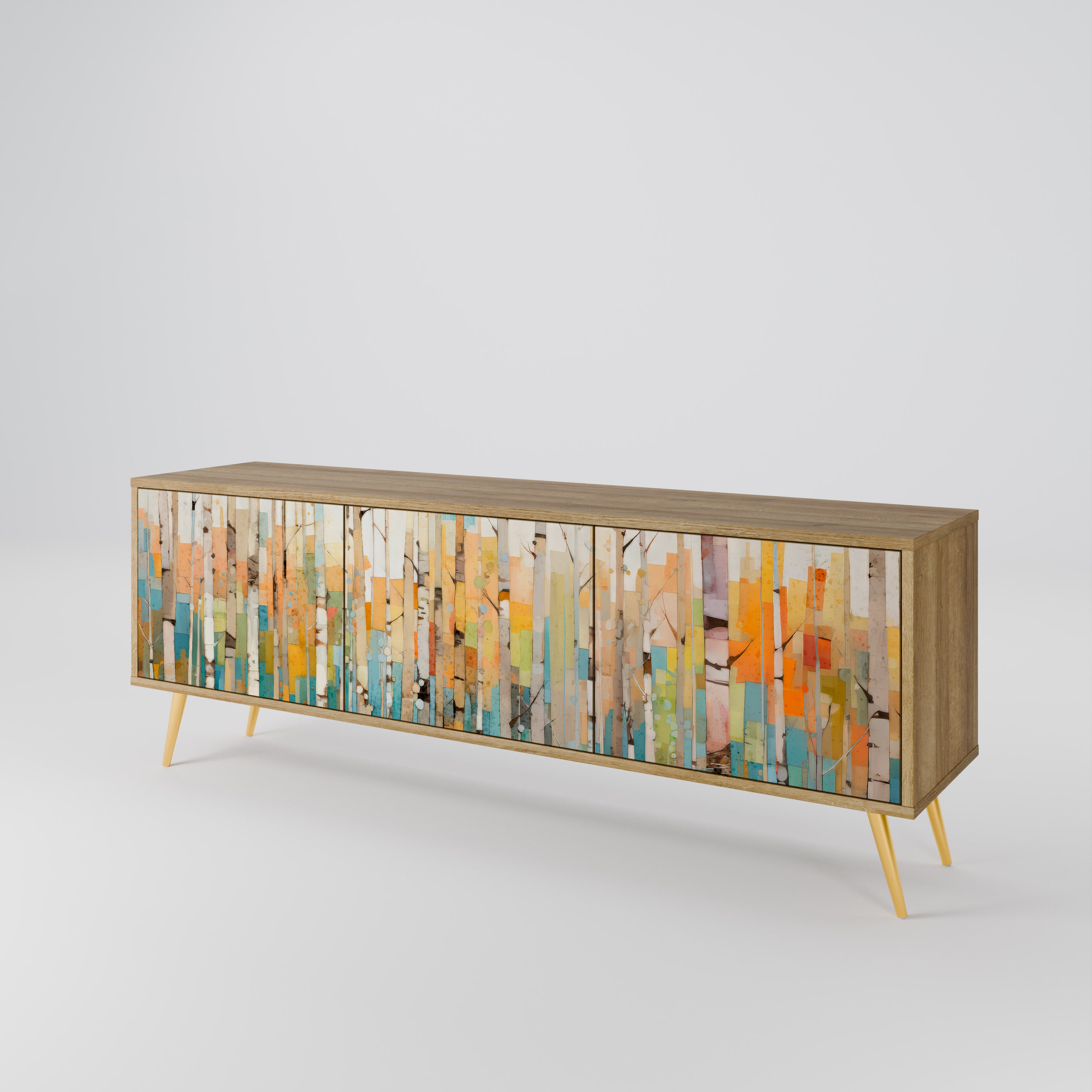 BIRCH KALEIDOSCOPE Mueble de TV de 3 Puertas