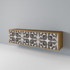 MONOCHROME NEXUS 3-Door TV Stand in Oak Effect