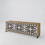 MONOCHROME NEXUS 3-Door TV Stand in Oak Effect