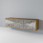 GRAIN LINES 3-Door TV Stand in Oak Effect