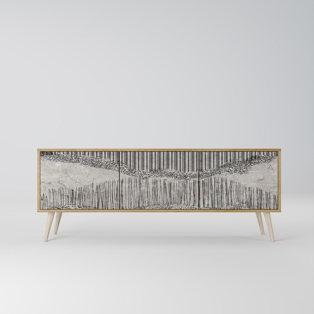 GRAIN LINES 3-Door TV Cabinet