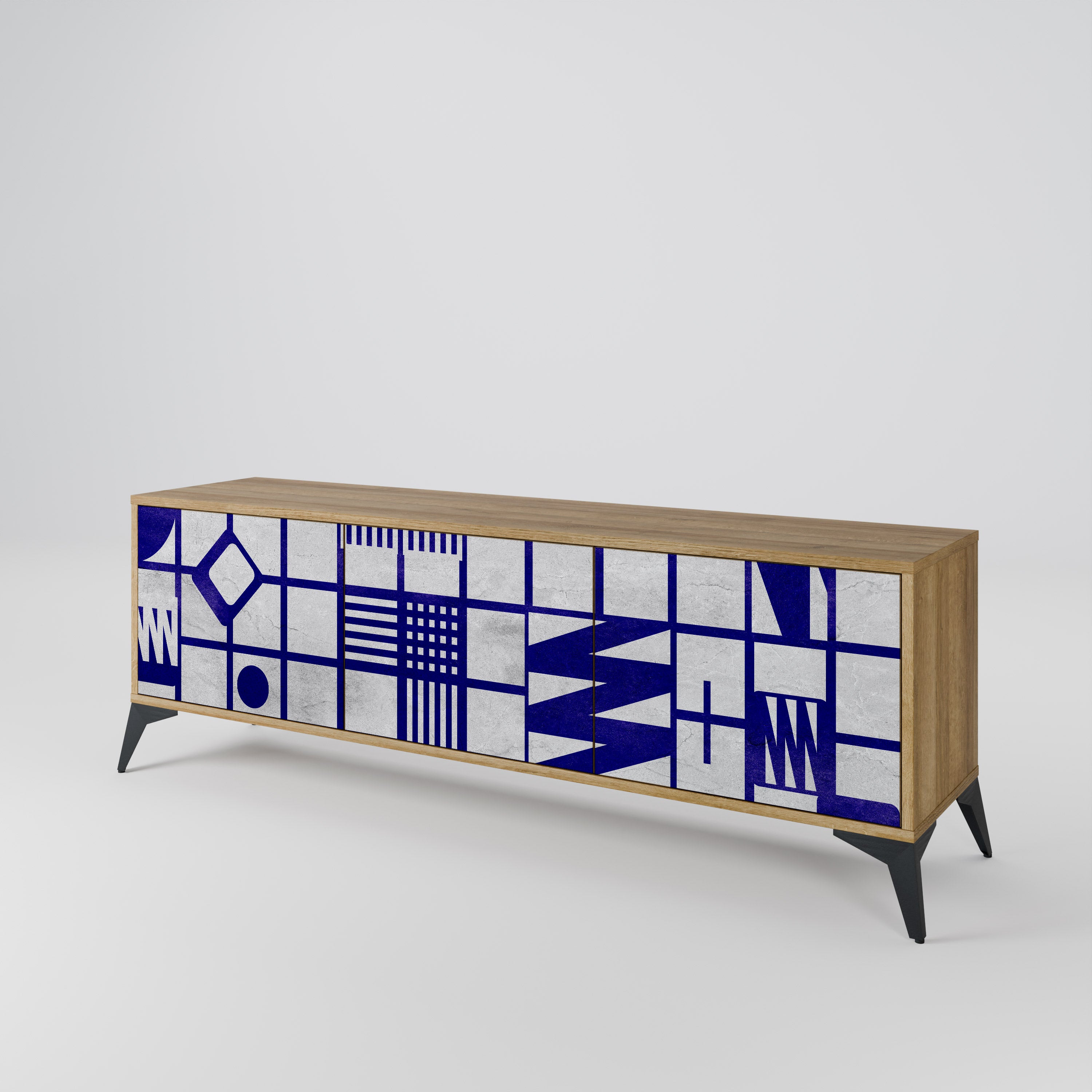 THE RIGHT PLACES Mueble de TV de 3 Puertas