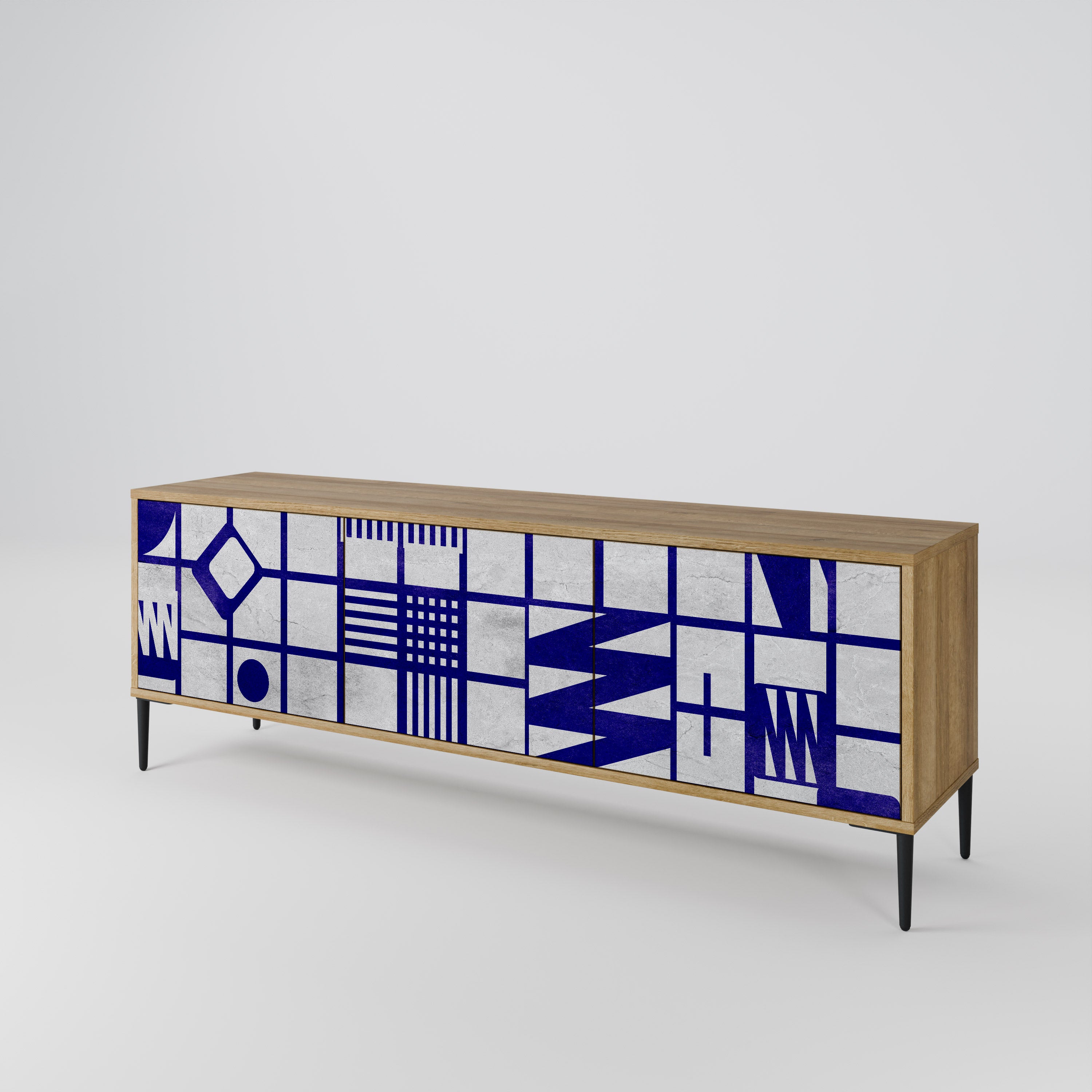 THE RIGHT PLACES Mueble de TV de 3 Puertas