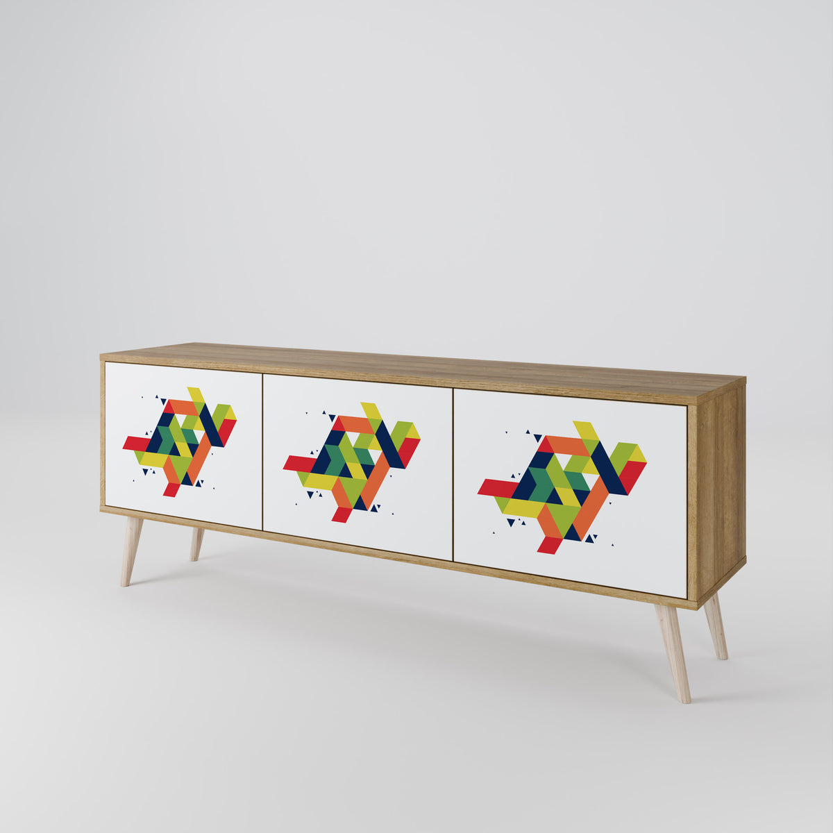 FUTURE SIGN Mueble de TV de 3 Puertas