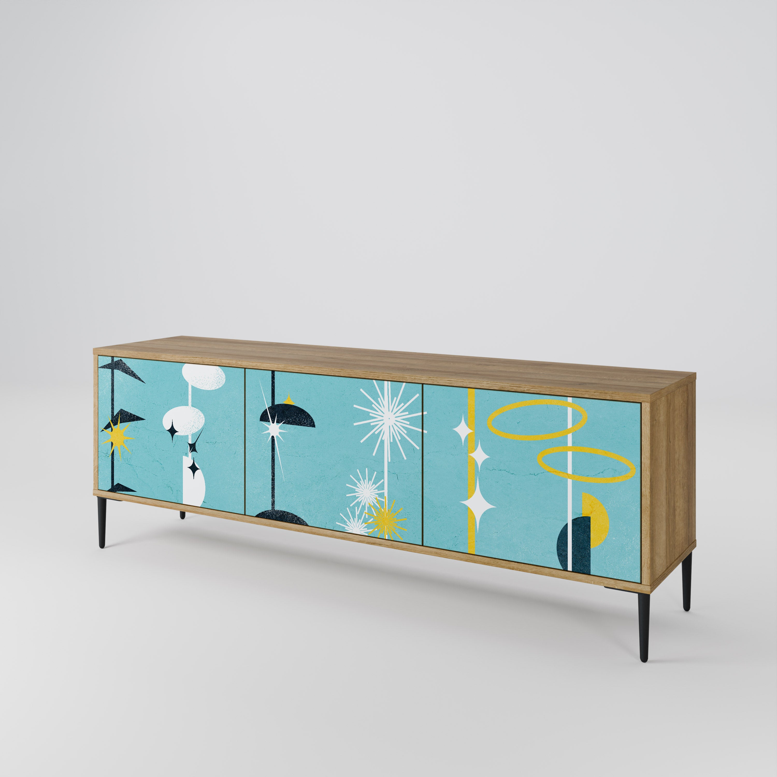 PATHS TO HAPPINESS Mueble de TV de 3 Puertas
