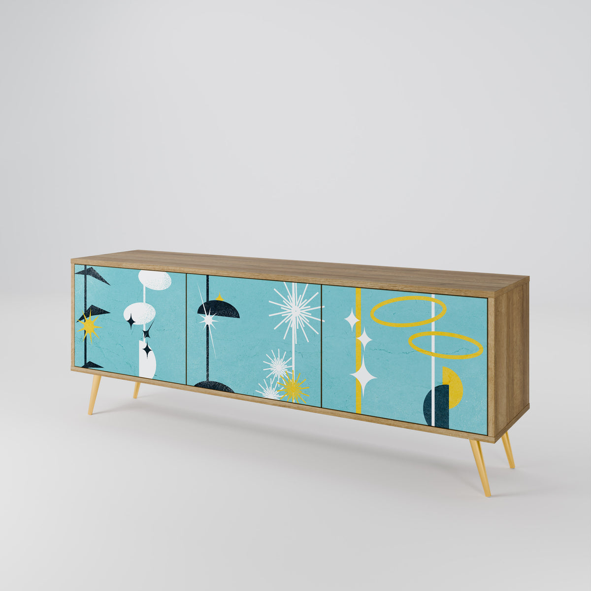 PATHS TO HAPPINESS Mueble de TV de 3 Puertas