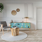 PATHS TO HAPPINESS 3-Door TV Stand in Oak Effect