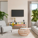 INTERSTELLAR VIBES Mueble de TV de 3 Puertas en Efecto Roble