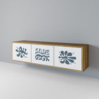 WONDERLAND VEGETATION Mueble de TV de 3 Puertas en Efecto Roble