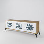 WONDERLAND VEGETATION Mueble de TV de 3 Puertas en Efecto Roble