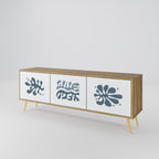 WONDERLAND VEGETATION Mueble de TV de 3 Puertas en Efecto Roble