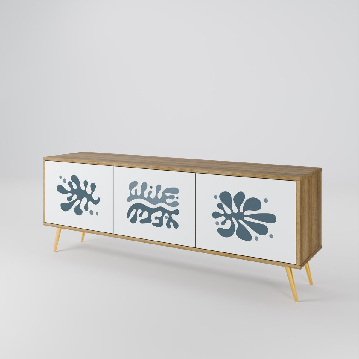 WONDERLAND VEGETATION Mueble de TV de 3 Puertas