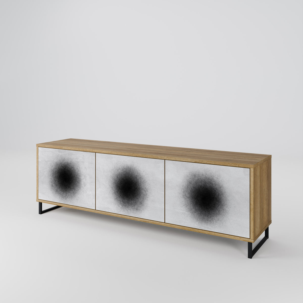 BLACK HOLE Mueble de TV de 3 Puertas