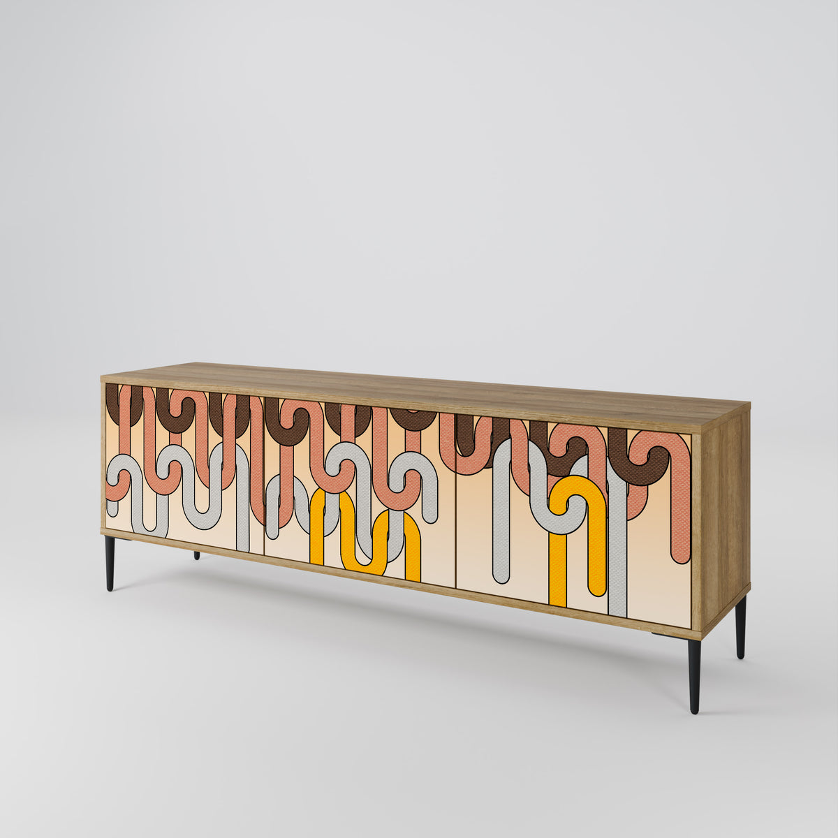 COLORFUL STRINGS Mueble de TV de 3 Puertas