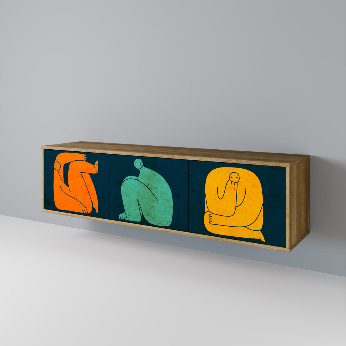 TOGETHER BUT SEPARATELY Mueble de TV de 3 Puertas
