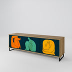 TOGETHER BUT SEPARATELY 3-Door TV Stand in Oak Effect