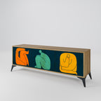 TOGETHER BUT SEPARATELY 3-Door TV Stand in Oak Effect