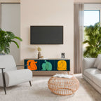 TOGETHER BUT SEPARATELY 3-Door TV Stand in Oak Effect