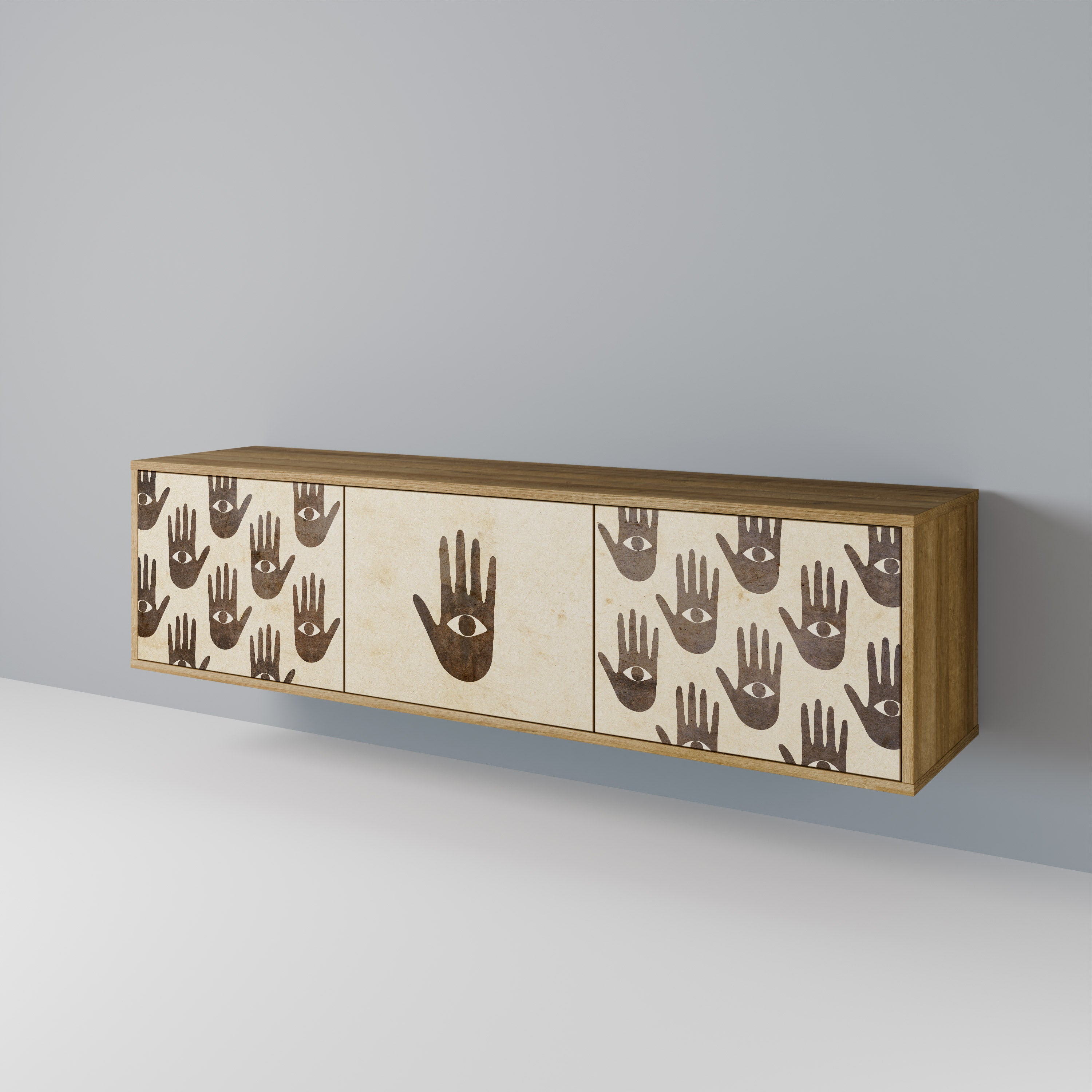 SEE MORE 3-Door TV Cabinet