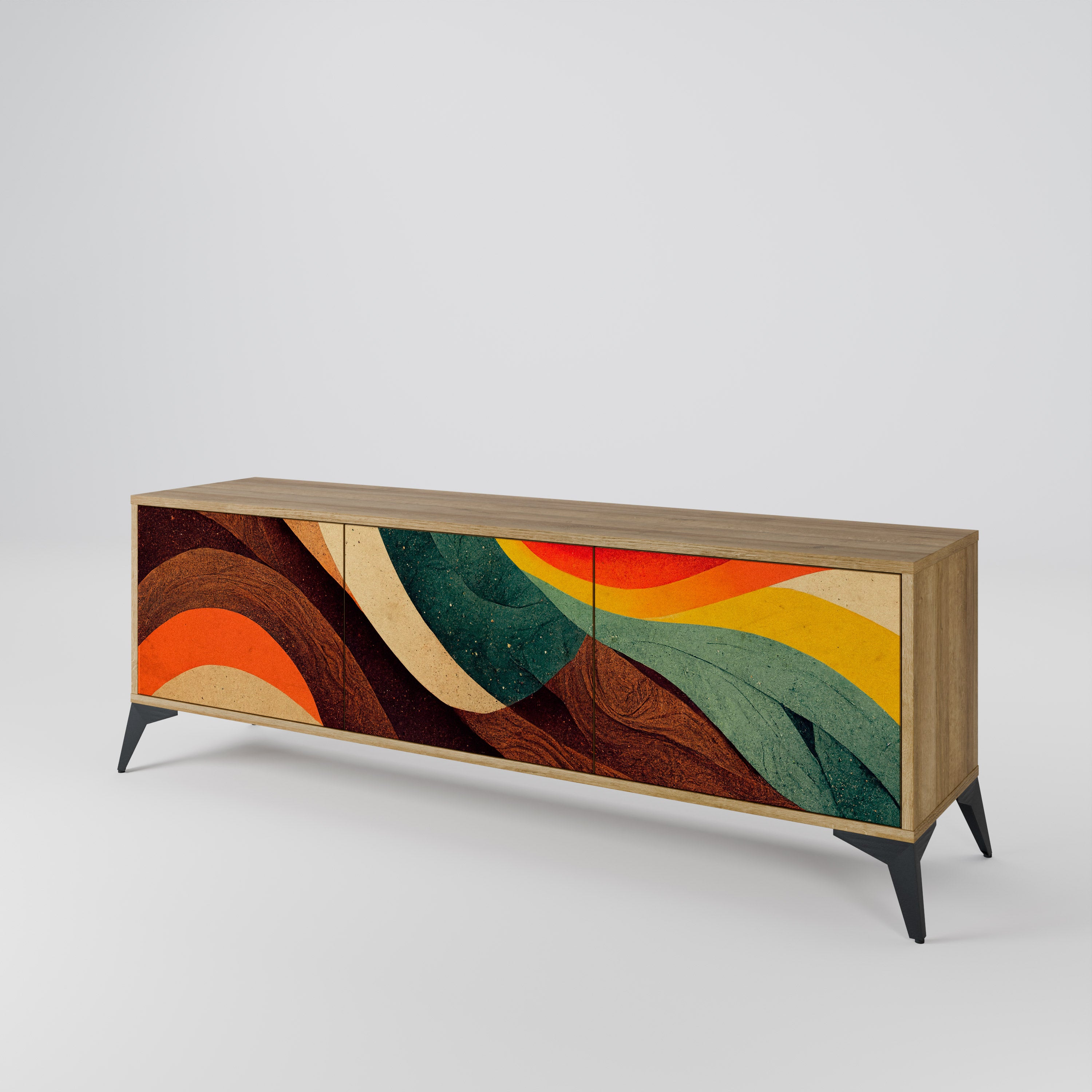 COLORFUL STRANDS Mueble de TV de 3 Puertas