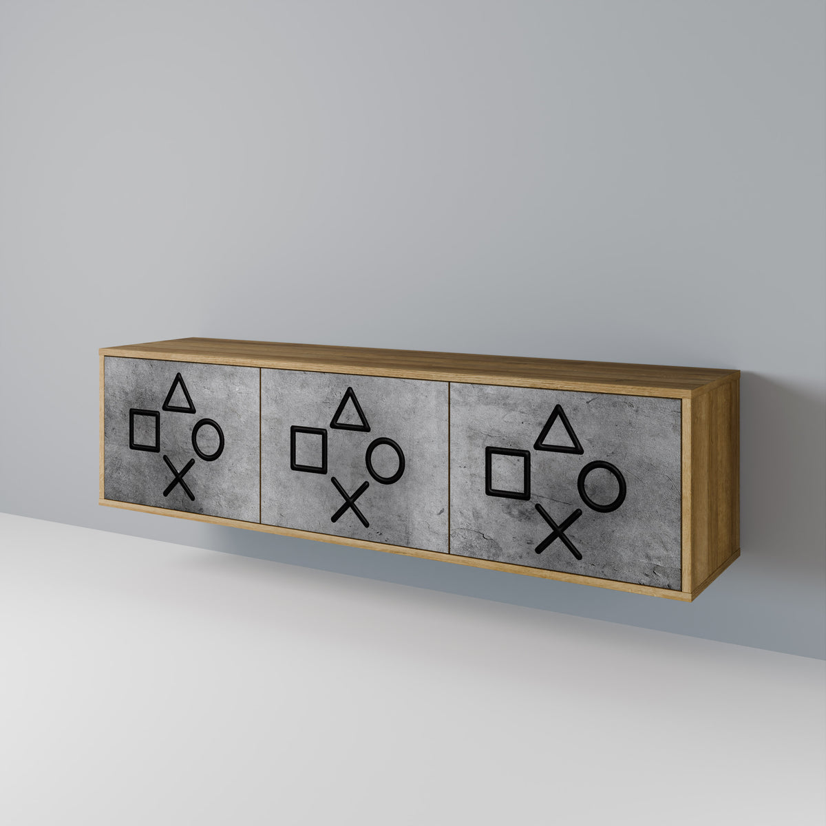 GAMER CHOICE Mueble de TV de 3 Puertas